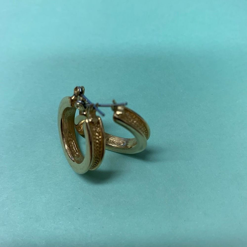 Napier Gold Tone Hoop Pierced Earrings